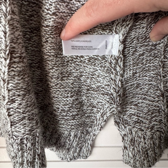 Madison Lilly Serra Cable Knit Cardigan Brown & Tan Size Small - Picture 4 of 8